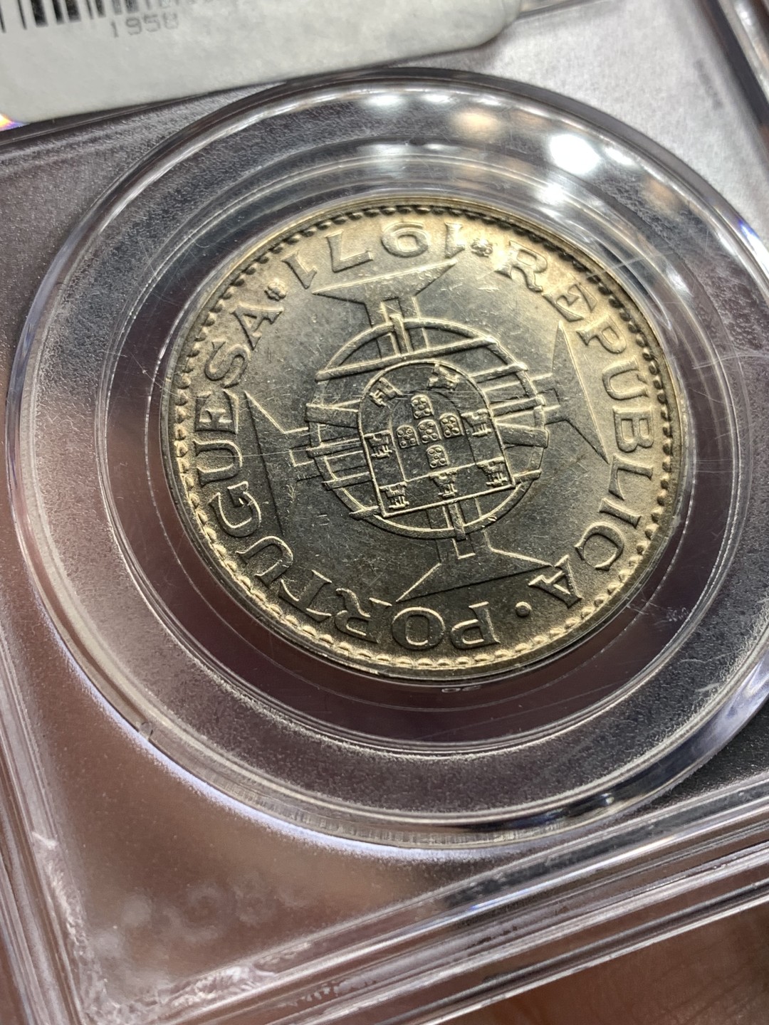 《竞宝斋》第173场-周日，周一2场 (全场包邮) 公博MS65 澳门五元银币，淡金色包浆