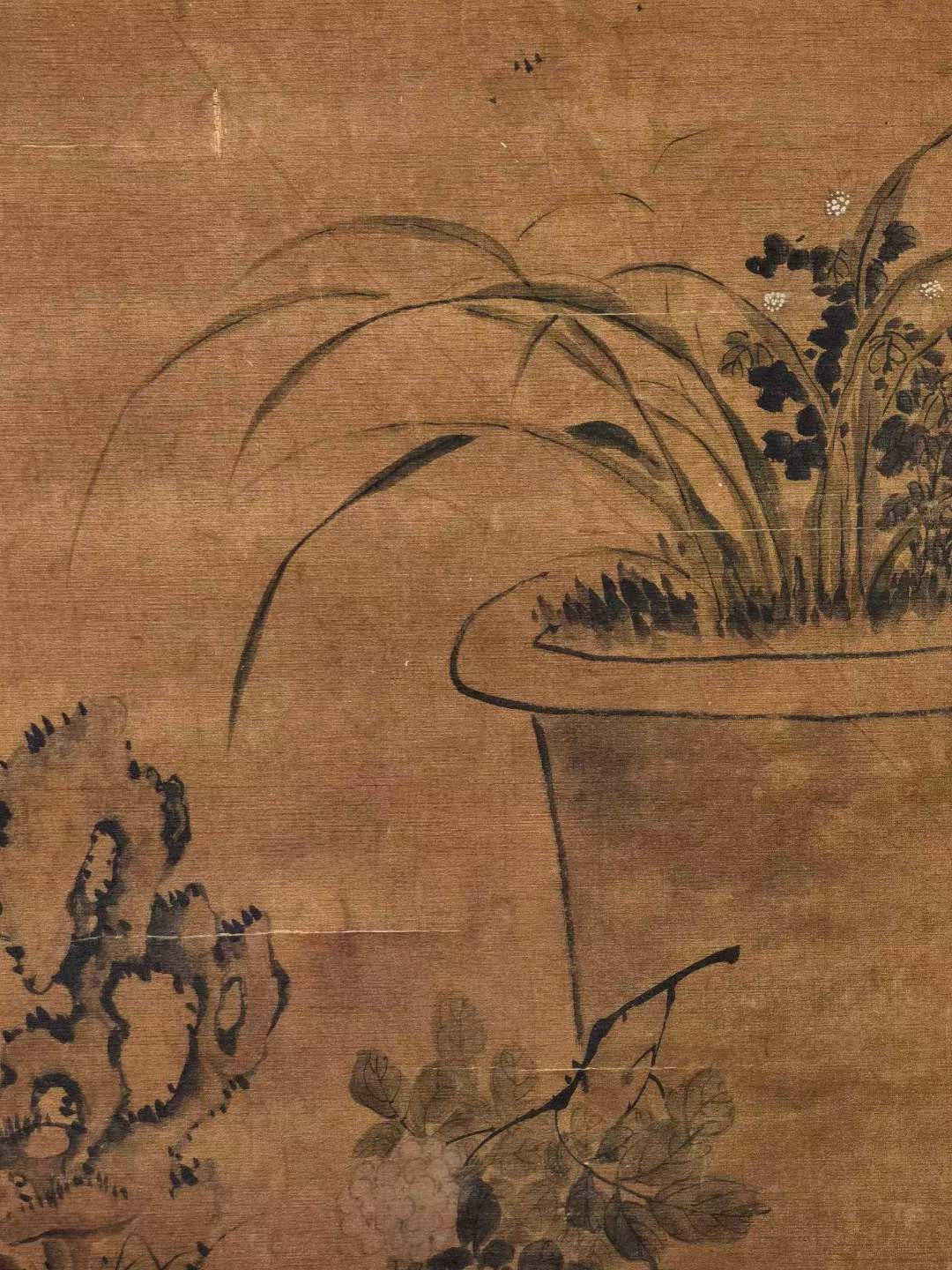 王毂祥绢本花草图立轴。王毂祥，明朝画家。王谷祥， 汉族，字禄之，号酉室，明朝长洲人。 王毂祥绢本花草图立轴。王毂祥，明朝画家。王谷祥， 汉族，字禄之，号酉室，明朝长洲人。