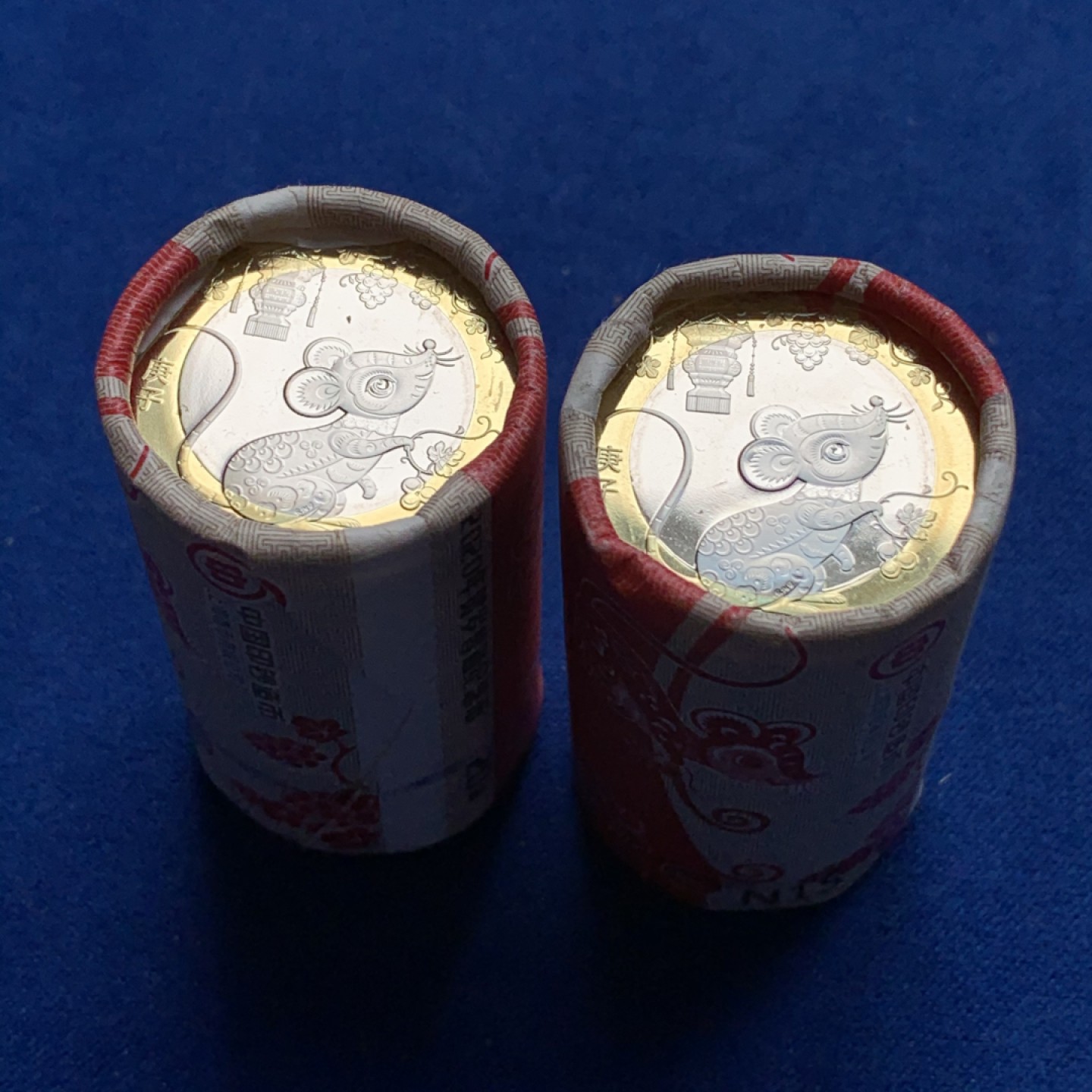 《竞宝斋》第173场-周日，周一2场 (全场包邮) 2020年中国鼠年纪念币原卷两卷共40枚(面值合计400元)