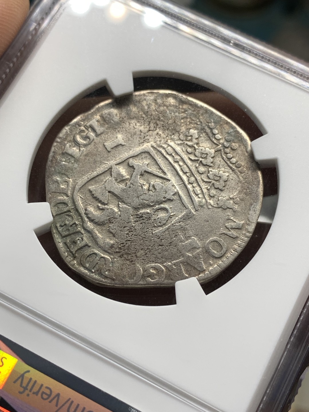 《竞宝斋》第173场-周日，周一2场 (全场包邮) NGC VF 1706荷兰威廉三世站人1盾