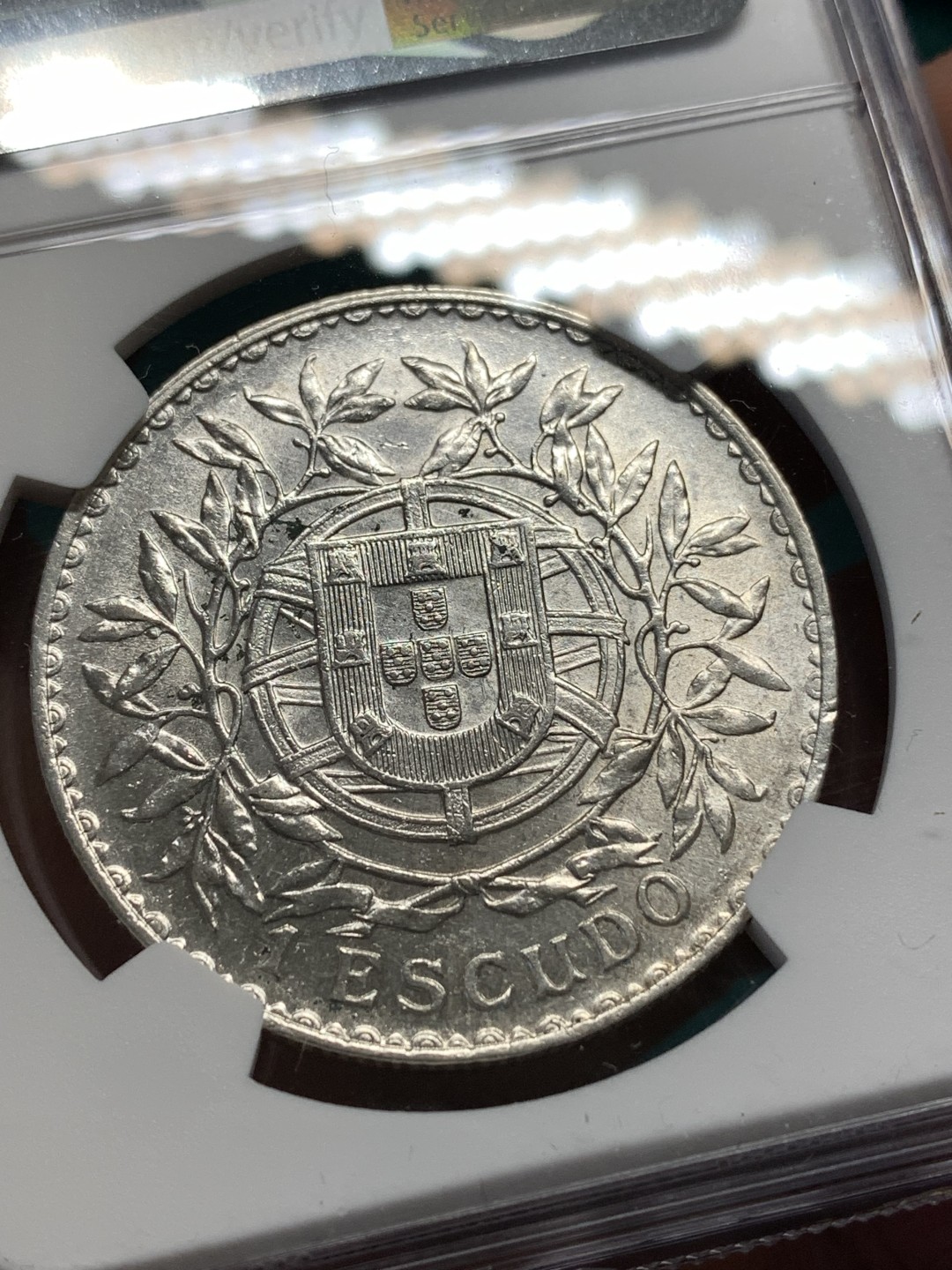 《竞宝斋》第174场-周日，周一2场 (全场包邮) NGC-UNC 葡萄牙 1915年 1埃斯库多大银币