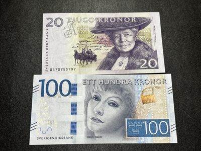 《外钞收藏家》第二百七十六期 - 瑞典新旧两版克朗 两张一起 全新UNC