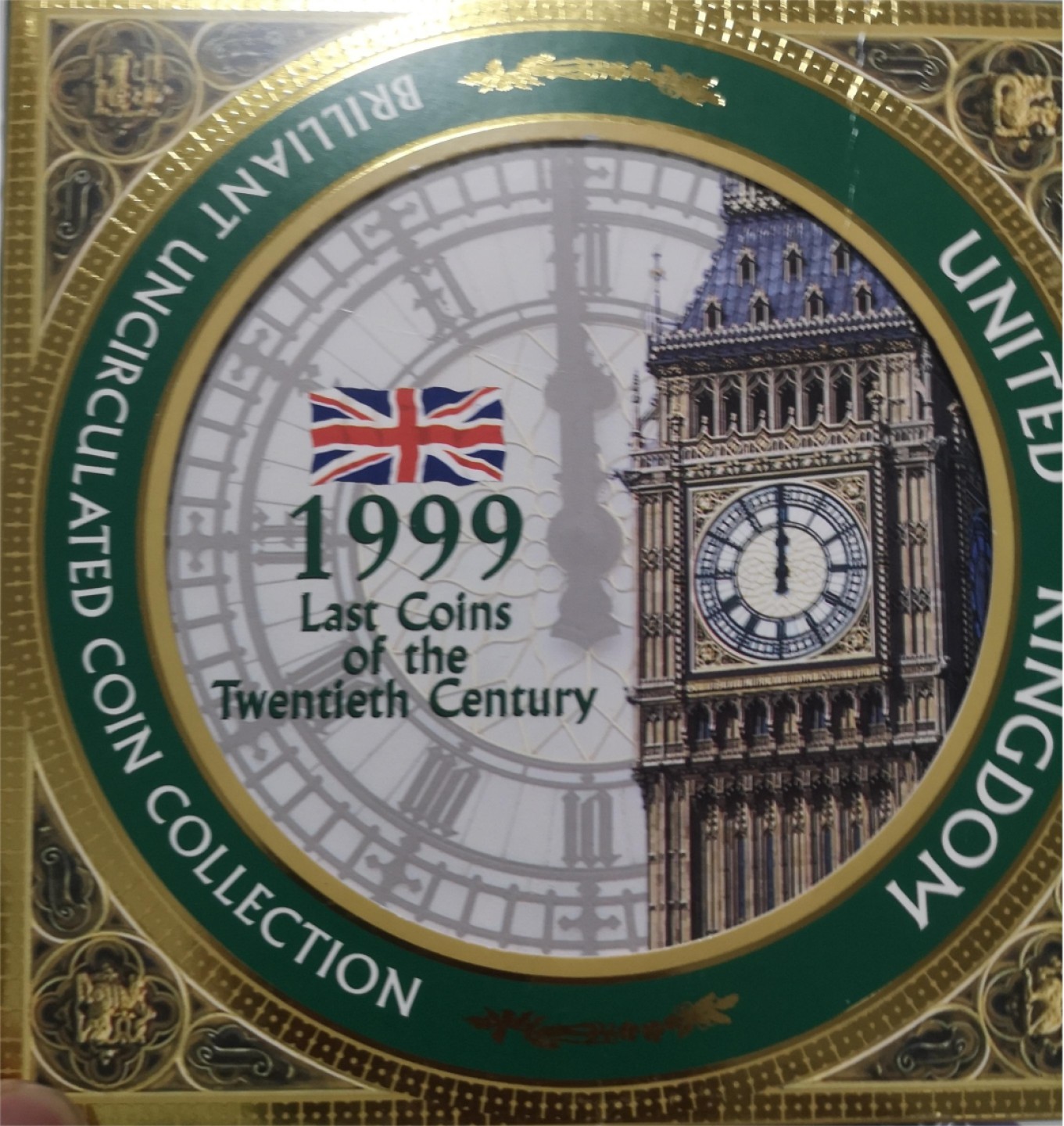 长老汇第4场现代币拍卖 英国1999英镑套币卡装，含量英镑英式橄榄球双金属币