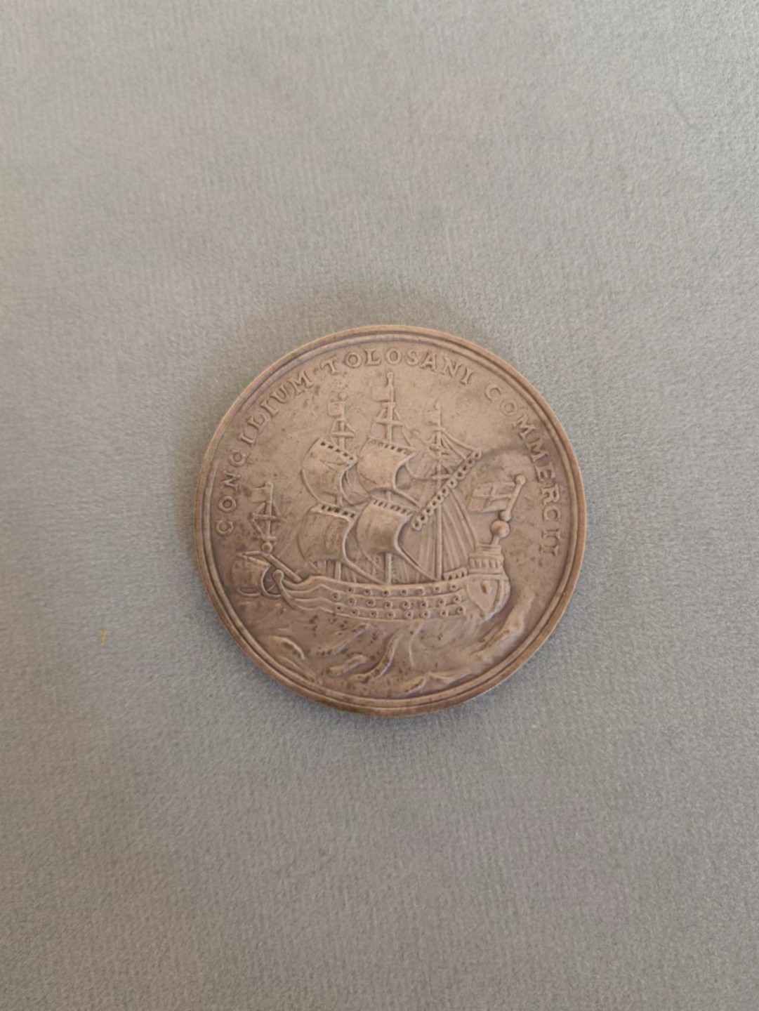 圣牌，代币，章牌专场十四期 Toulouse图卢兹商会代币，1703年，20世纪重铸。36mm，23g，边铭丰饶角2argent。