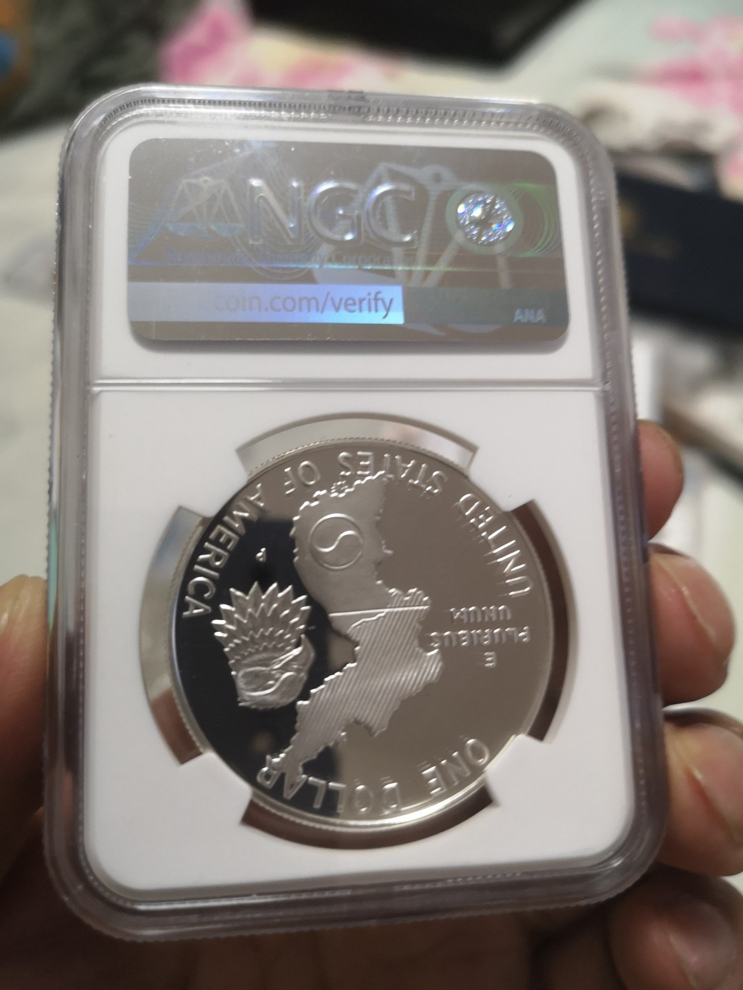 长老汇第4场现代币拍卖 美国1991朝鲜战争精制银币，NGC PF69UC