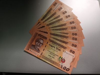 【专场20230614】欧亚大观第II期——欧洲/亚太钞/币专场【已更新20230614】 - 【拍品002】孟加拉国2021年独立50周年50塔卡纪念钞批量十连号UNC