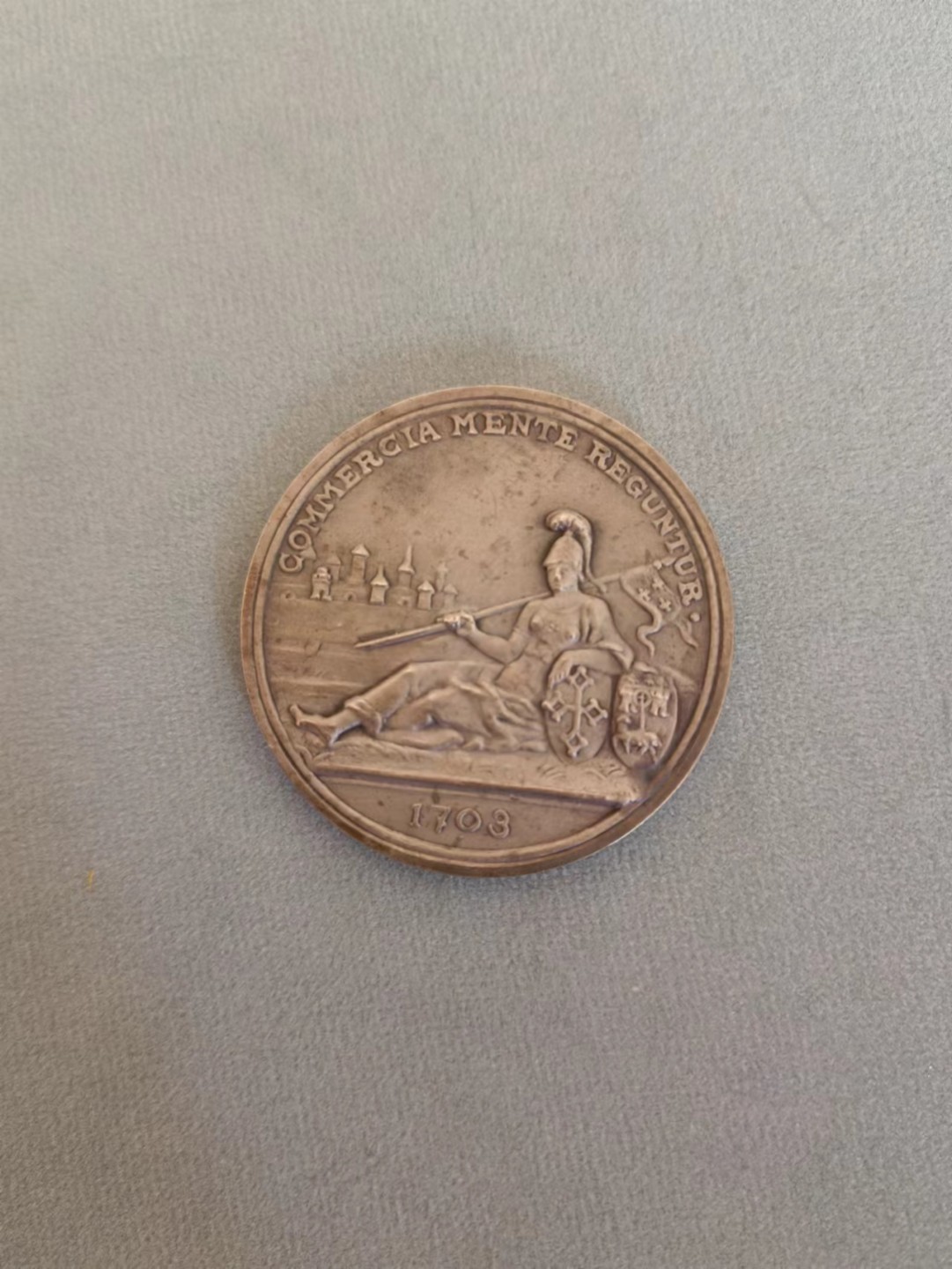 圣牌，代币，章牌专场十四期 Toulouse图卢兹商会代币，1703年，20世纪重铸。36mm，23g，边铭丰饶角2argent。