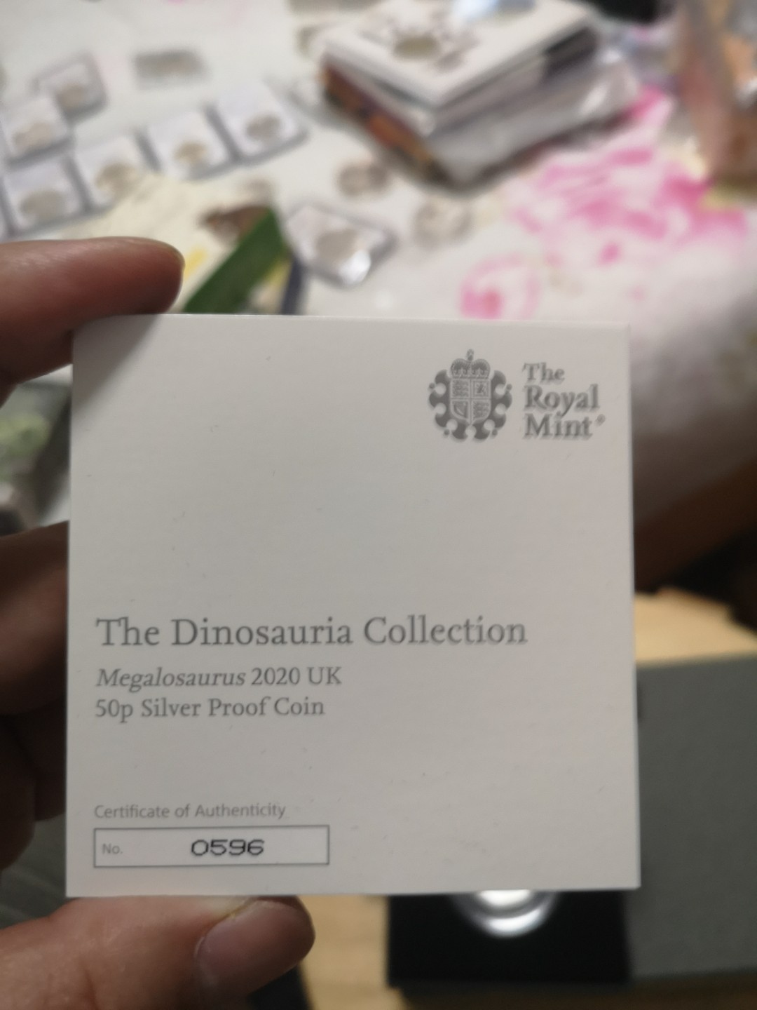 长老汇第4场现代币拍卖 英国2020博物馆系列恐龙50便士彩色精制银币，原盒证