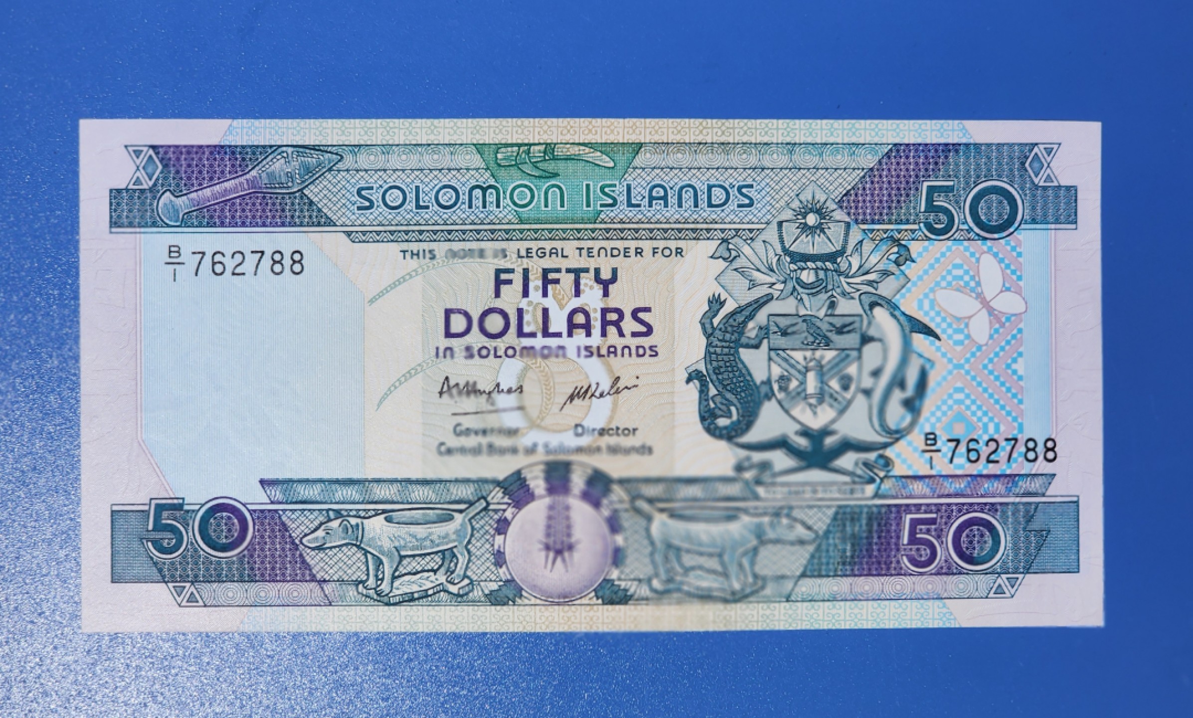 所罗门群岛1986年50元首发冠 B/1 762788 双尾88一张