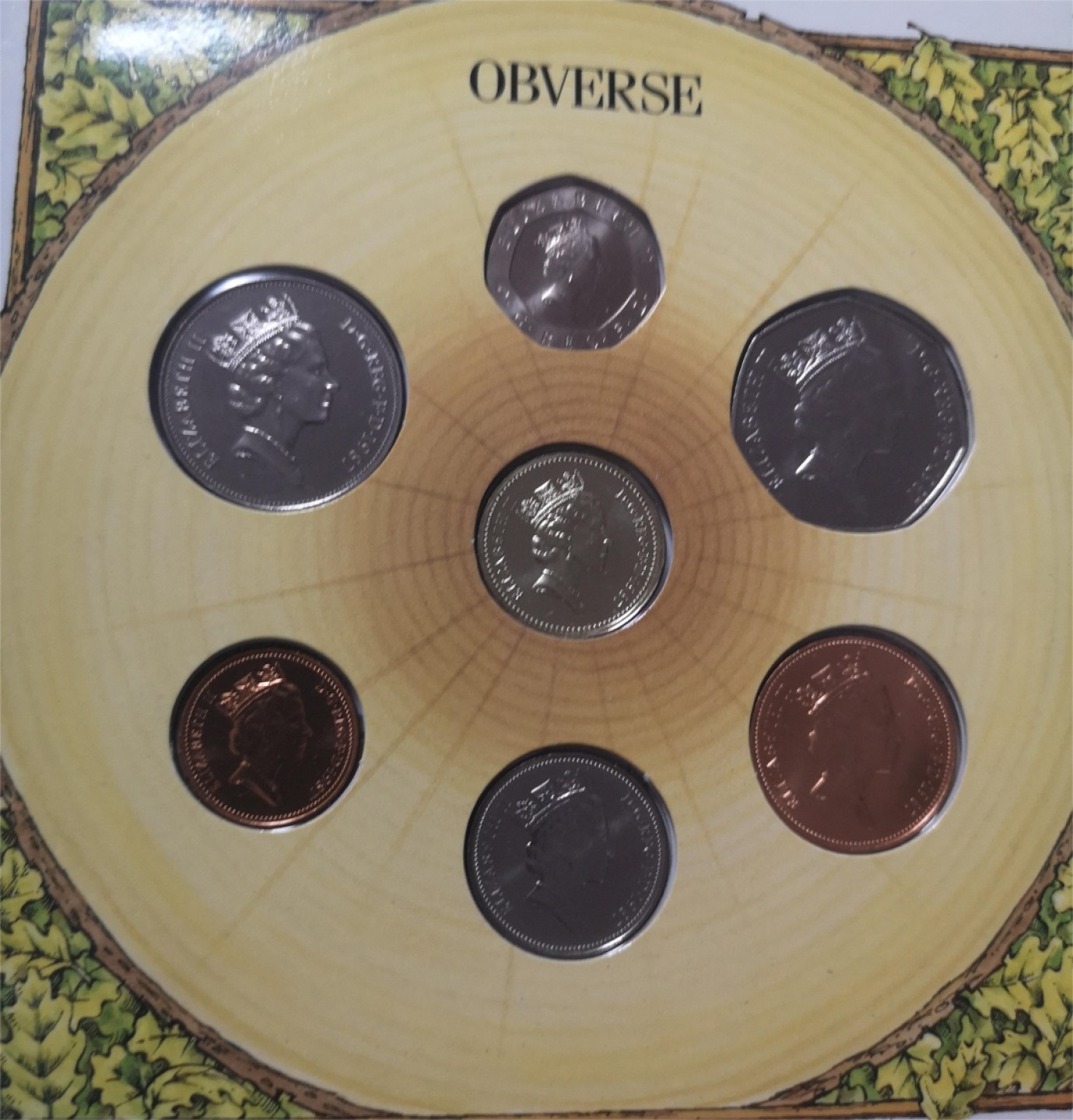 长老汇第4场现代币拍卖 英国1987英镑套币卡装