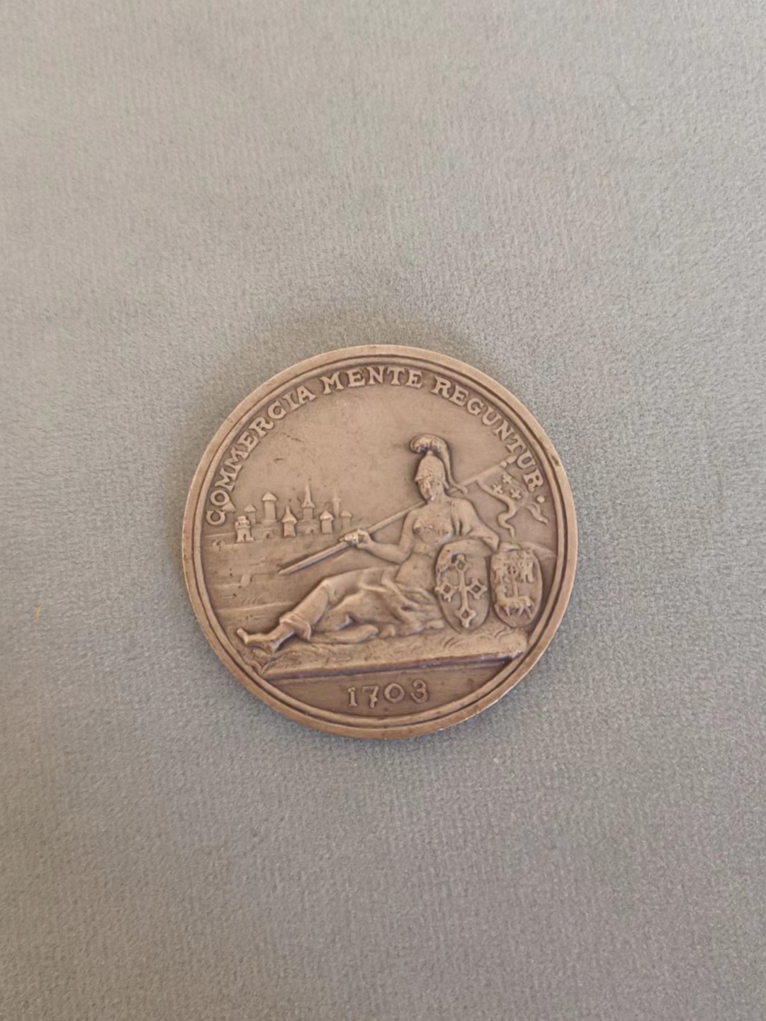 圣牌，代币，章牌专场十四期 Toulouse图卢兹商会代币，1703年，20世纪重铸。36mm，23g，边铭丰饶角2argent。