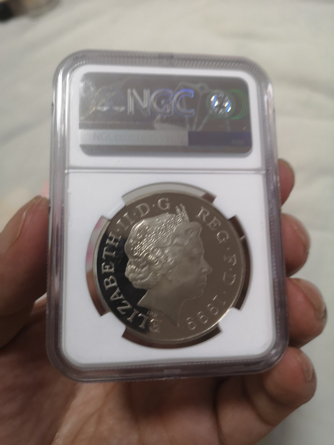 长老汇第4场现代币拍卖 英国1999戴安娜王妃5英镑纪念币，获奖币，NGC PF6UC