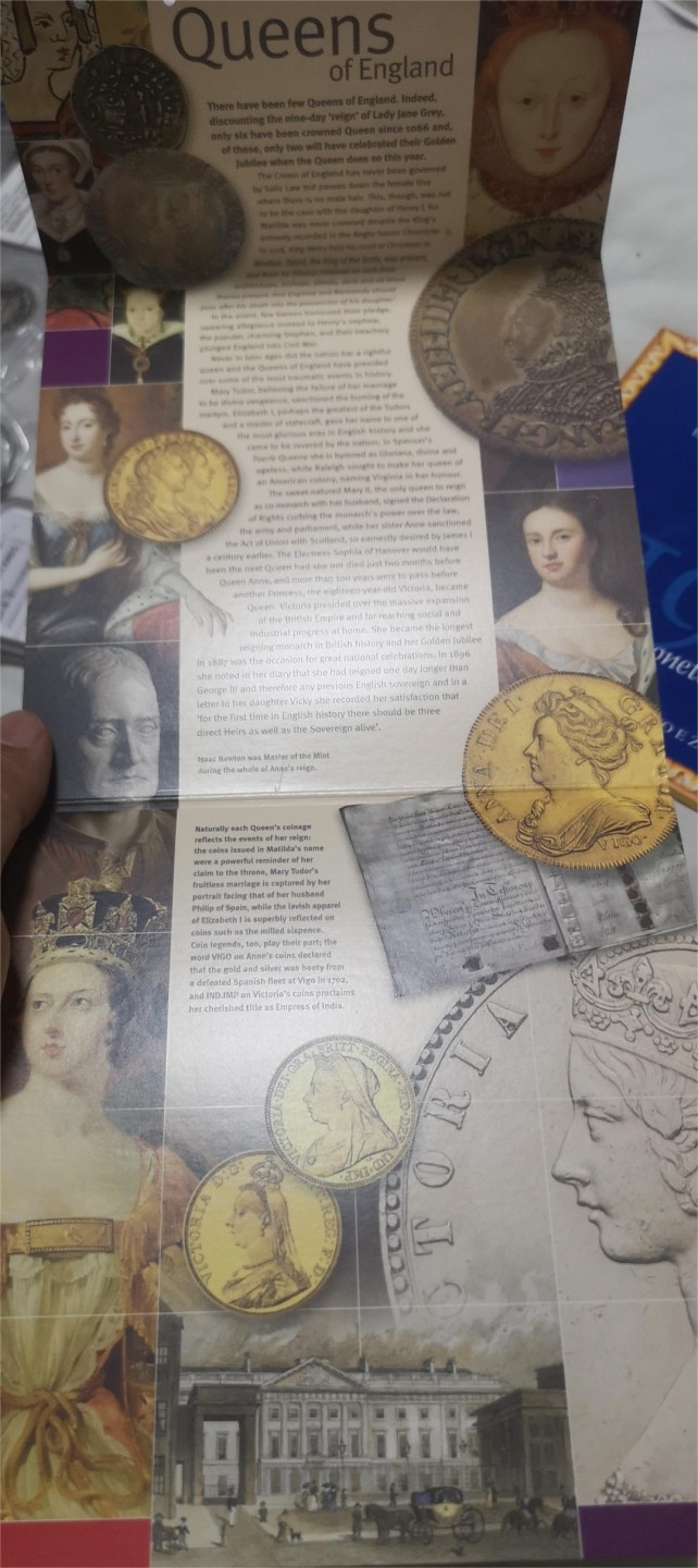 长老汇第4场现代币拍卖 英国2002英镑套币卡装，含2英镑双金属币，英国历史上的女王为主题