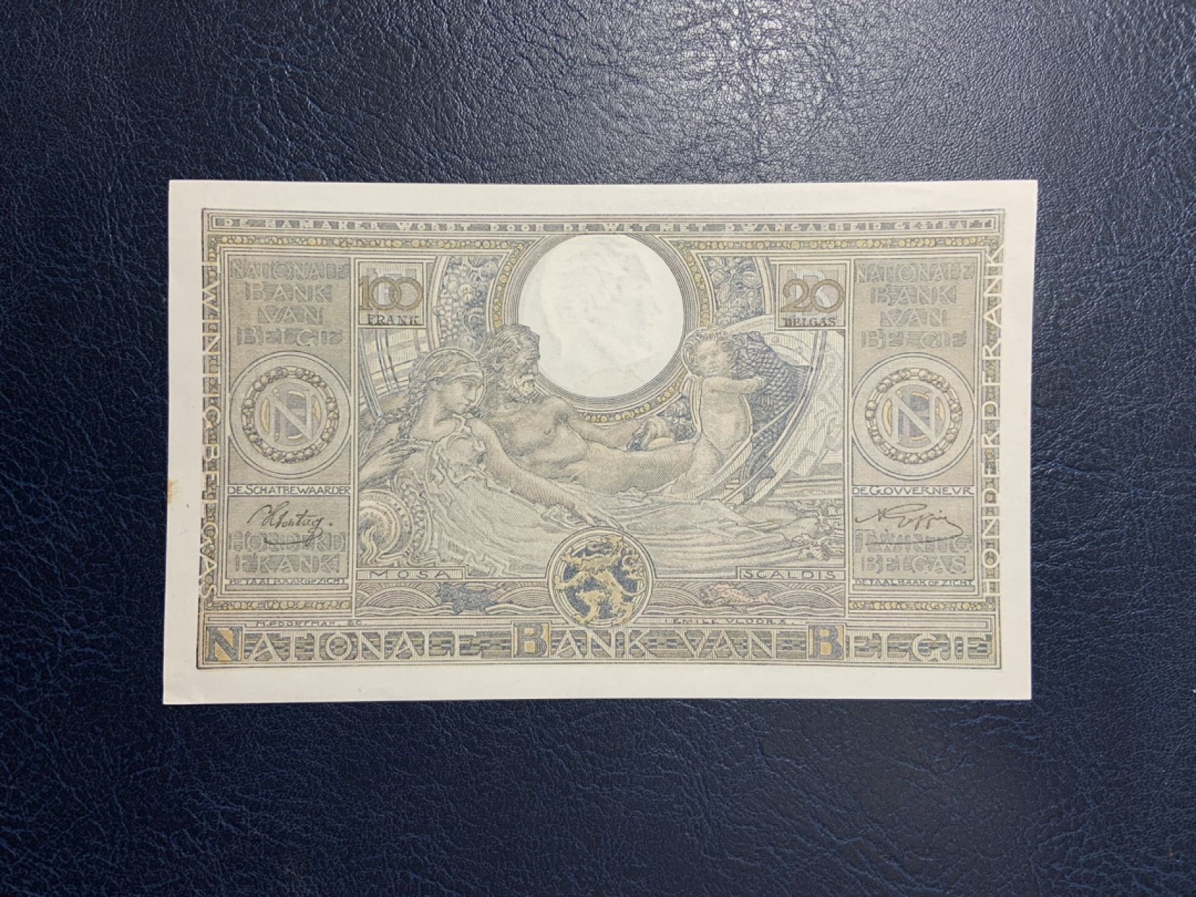 收藏联盟Quantum Auction 第267期拍卖  比利时1943年100法郎 品相UNC-