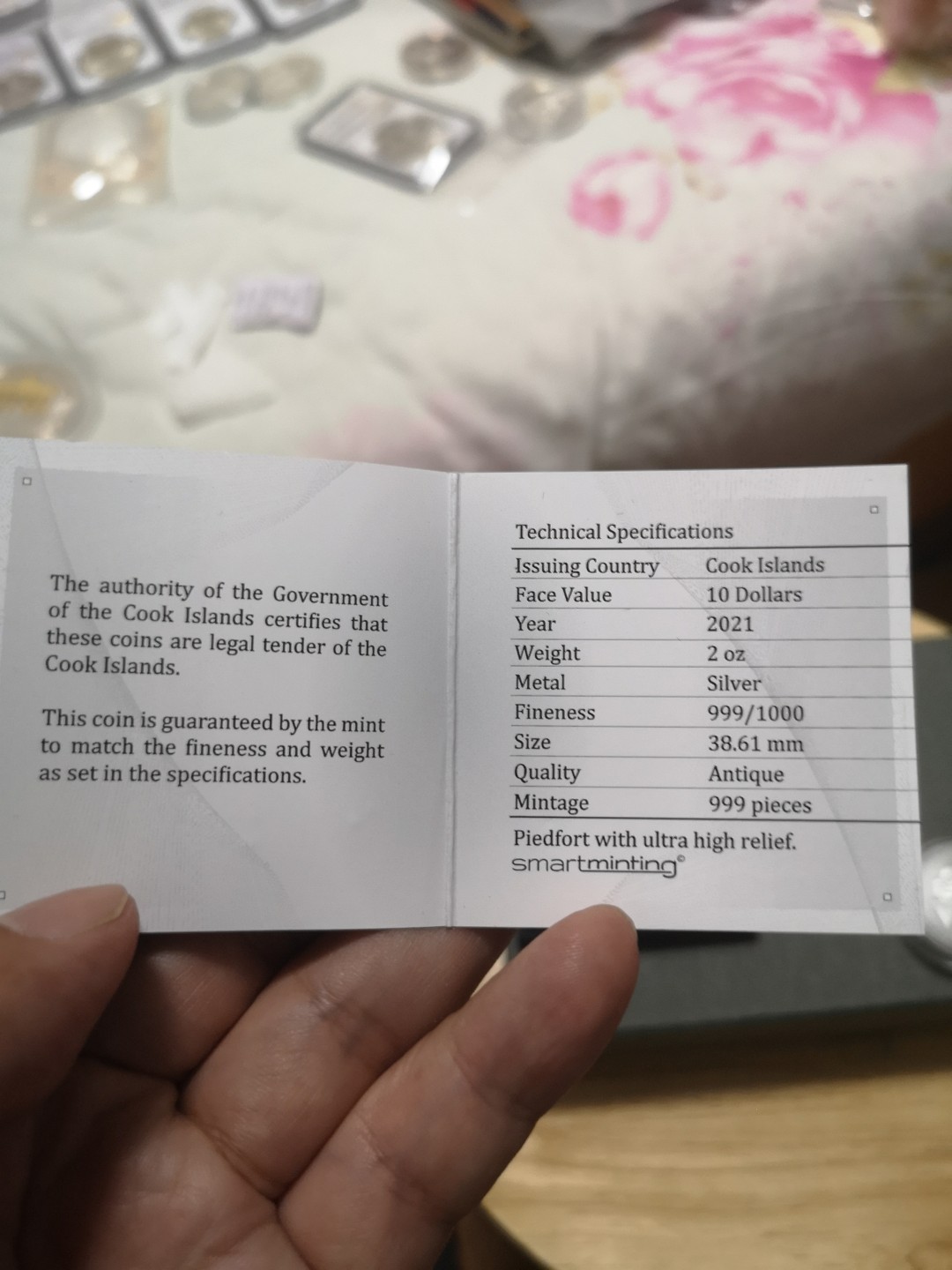 长老汇第4场现代币拍卖 库克群岛2021哪吒2盎司10元仿古银币，加厚，原盒证