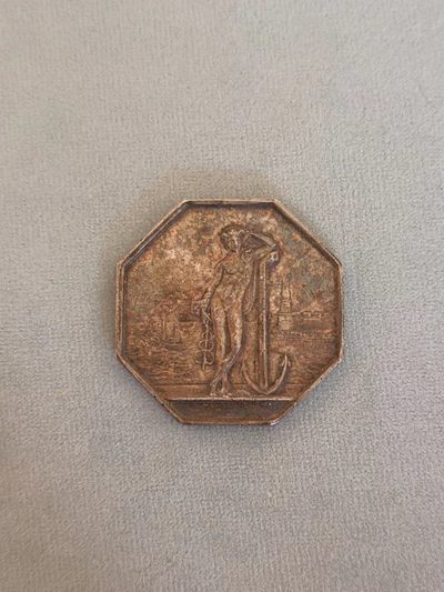 圣牌，代币，章牌专场十四期 - 马赛经纪人，33mm，彩浆，船首边