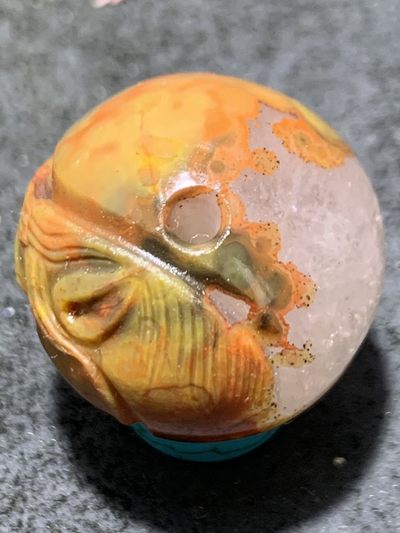 精美亚光冰飘战国红玛瑙手工雕刻马上有钱随形珠一颗！ 精美亚光冰飘战国红玛瑙手工雕刻马上有钱随形珠一颗！