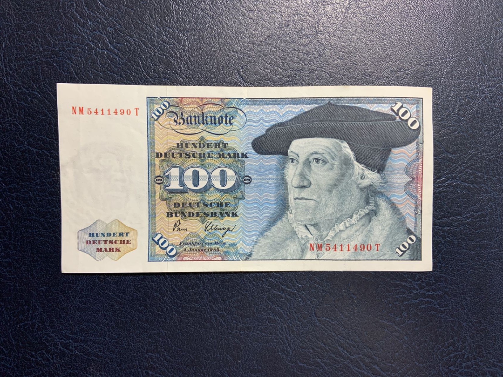 收藏联盟Quantum Auction 第267期拍卖  德国联邦1980年100马克 非全新 品相如图 数学家 明斯特