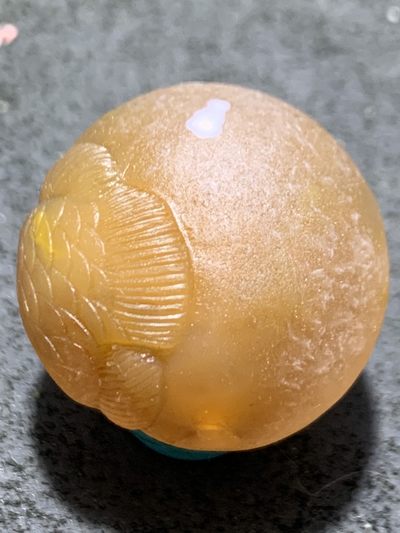 精美冰飘亚光战国红玛瑙手工俏色巧雕龙鱼随形珠一个 精美冰飘亚光战国红玛瑙手工俏色巧雕龙鱼随形珠一个