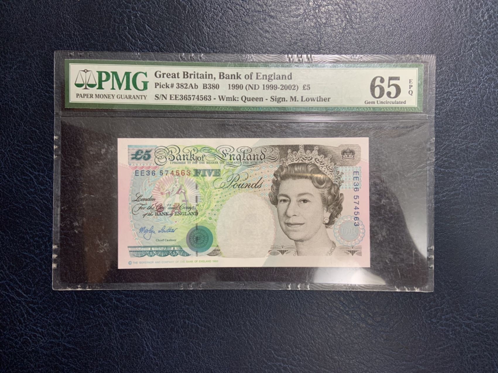 收藏联盟Quantum Auction 第267期拍卖  英国1999-2002年5镑 PMG65