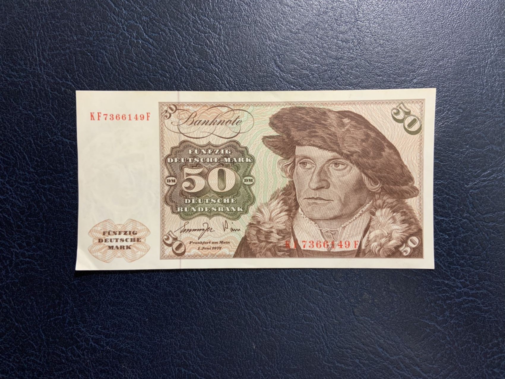 收藏联盟Quantum Auction 第267期拍卖  德国联邦1977年50马克 品相AU+ 