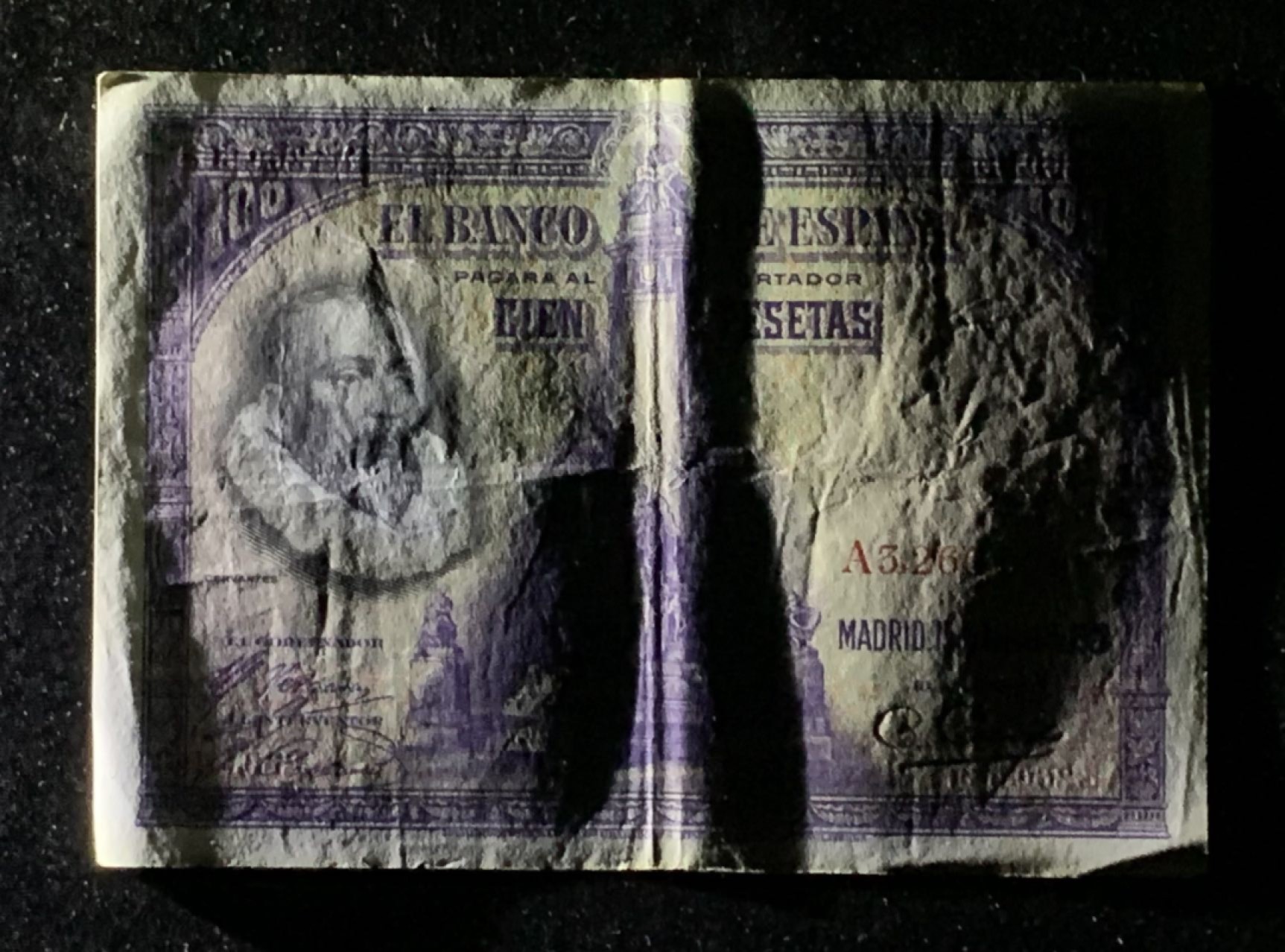 紫瑗钱币——第276期拍卖—纸币场 西班牙 1928年 中央银行 油画《唐吉坷德》 100比塞塔 流通品