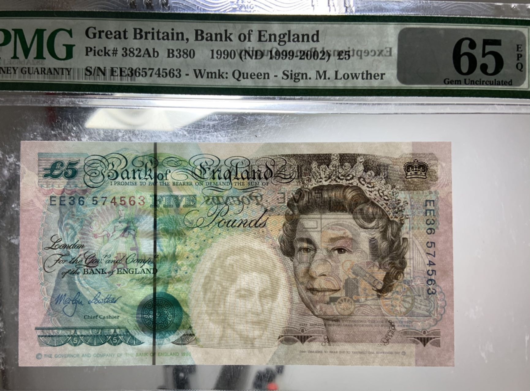 收藏联盟Quantum Auction 第267期拍卖  英国1999-2002年5镑 PMG65