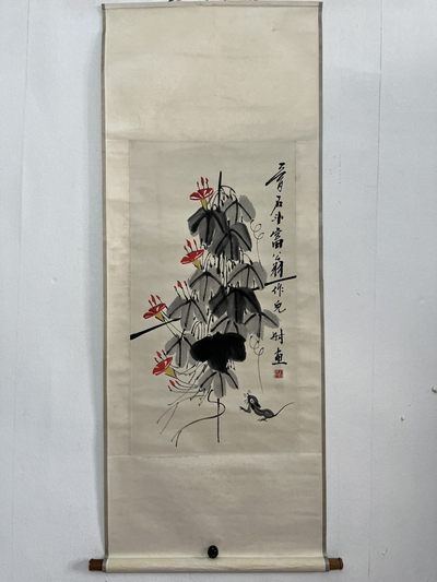 手绘  名人名家书画 牵牛花  - 手绘  名人名家书画 牵牛花 
