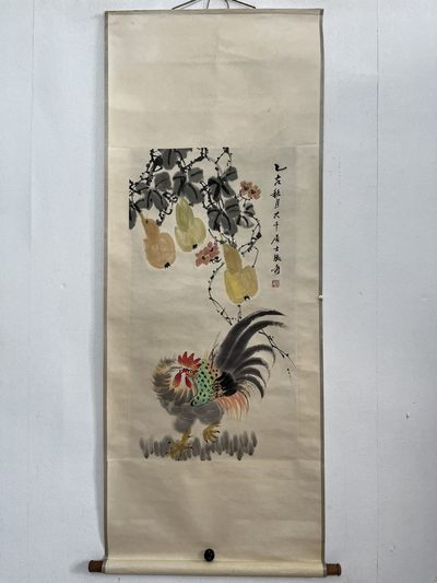 手绘临摹张大千葫芦鸡 - 手绘临摹张大千葫芦鸡