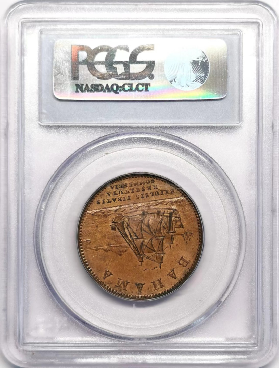 凡希社世界钱币微拍第二百四十二期 荐！1806英属巴哈马乔三便士PCGS-MS63铜光迷人！