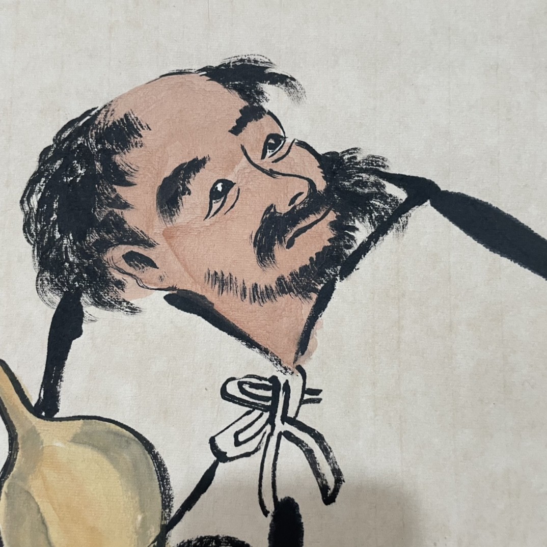 手绘临摹齐白石人物画