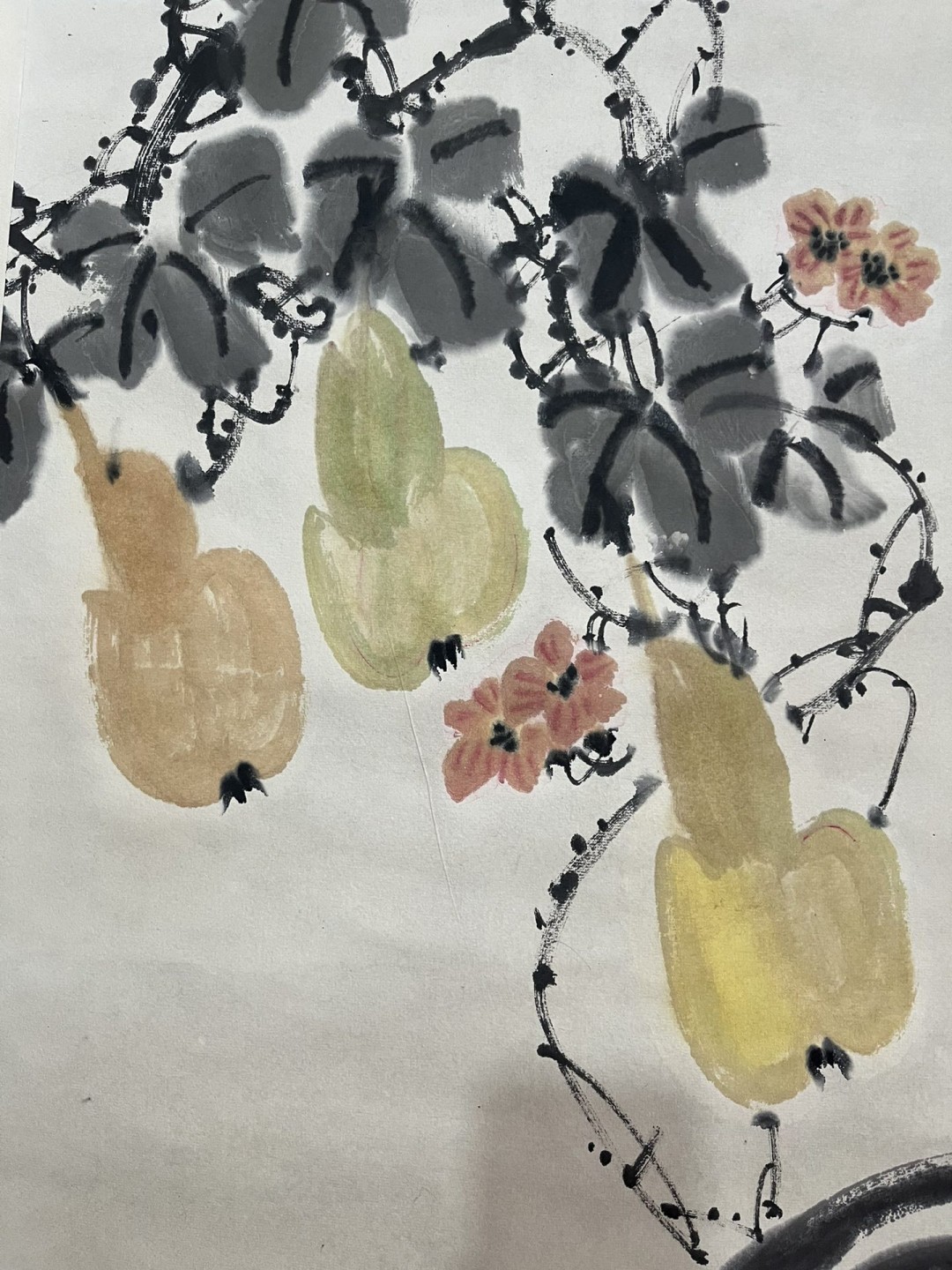手绘临摹张大千葫芦鸡