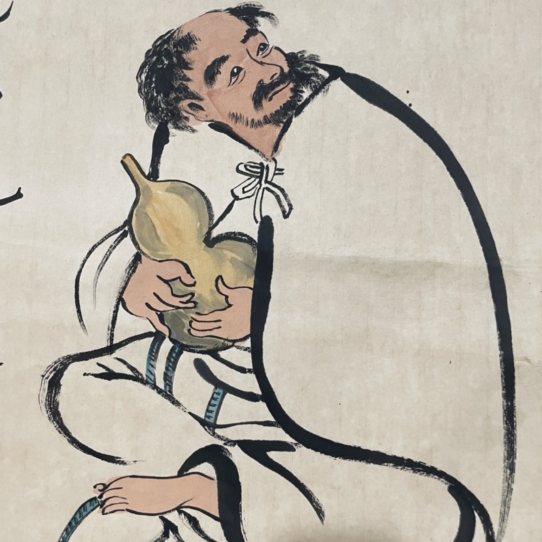手绘临摹齐白石人物画