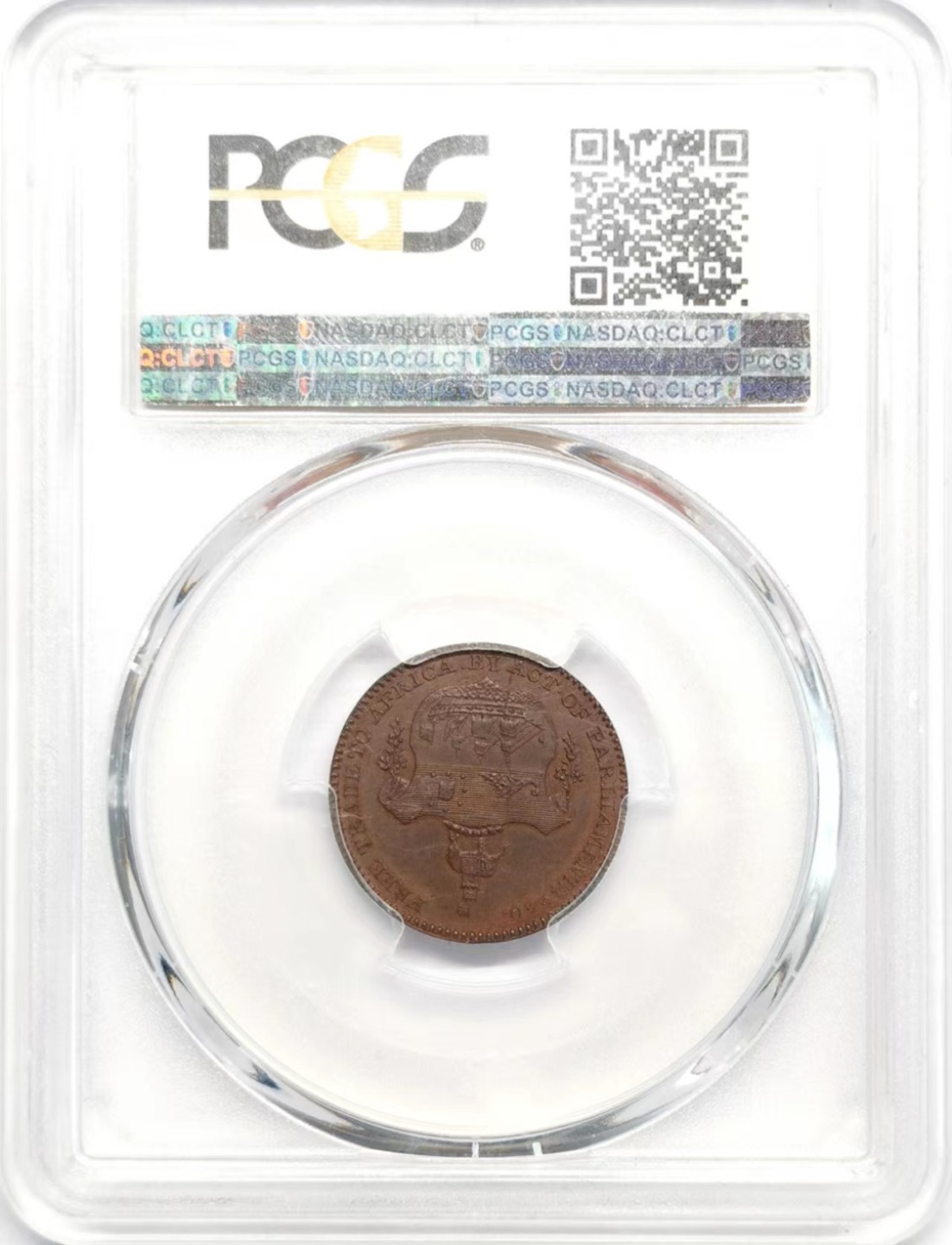 凡希社世界钱币微拍第二百四十二期 荐！1796英属黄金海岸1/4阿基铜样币PCGS-PR64BN殖民地名誉品！