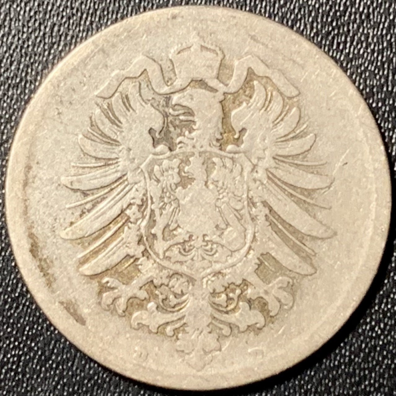 紫瑗钱币——第324期拍卖 德国 1875年 D版 第二帝国 短翅 1马克 5.5克 0.9银