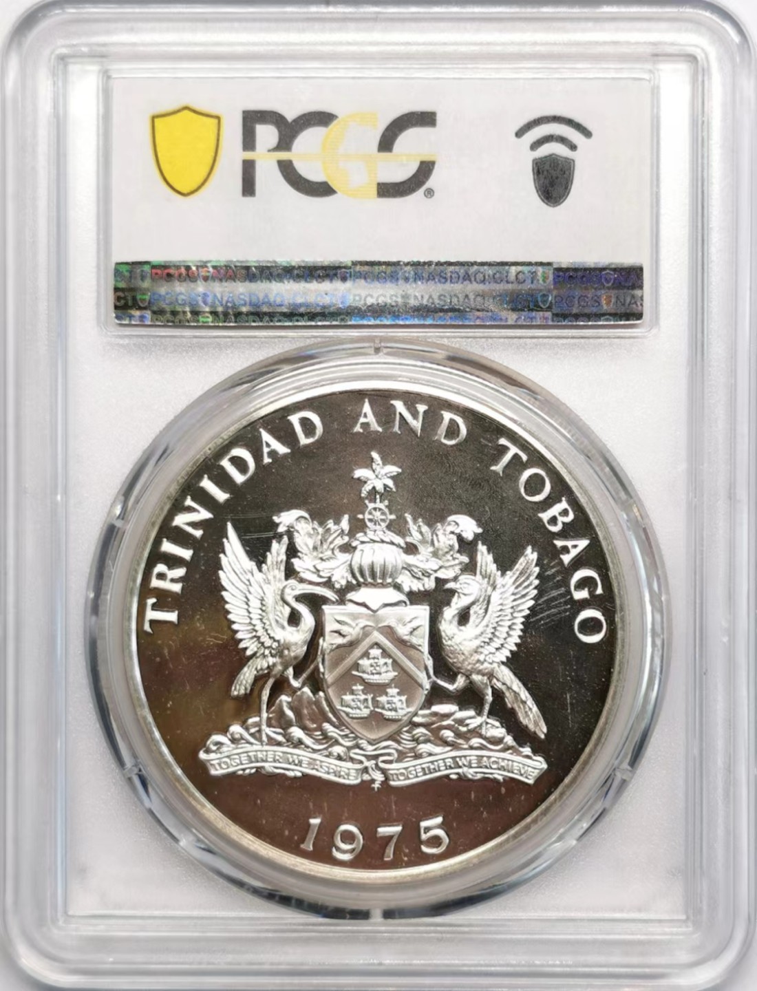 凡希社世界钱币微拍第二百四十二期 1975特立尼达与多巴哥10元大银精铸PCGS-PR67DCAM