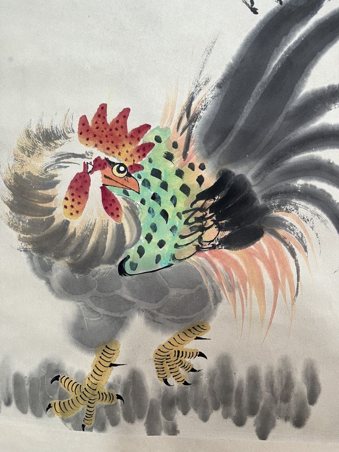 手绘临摹张大千葫芦鸡