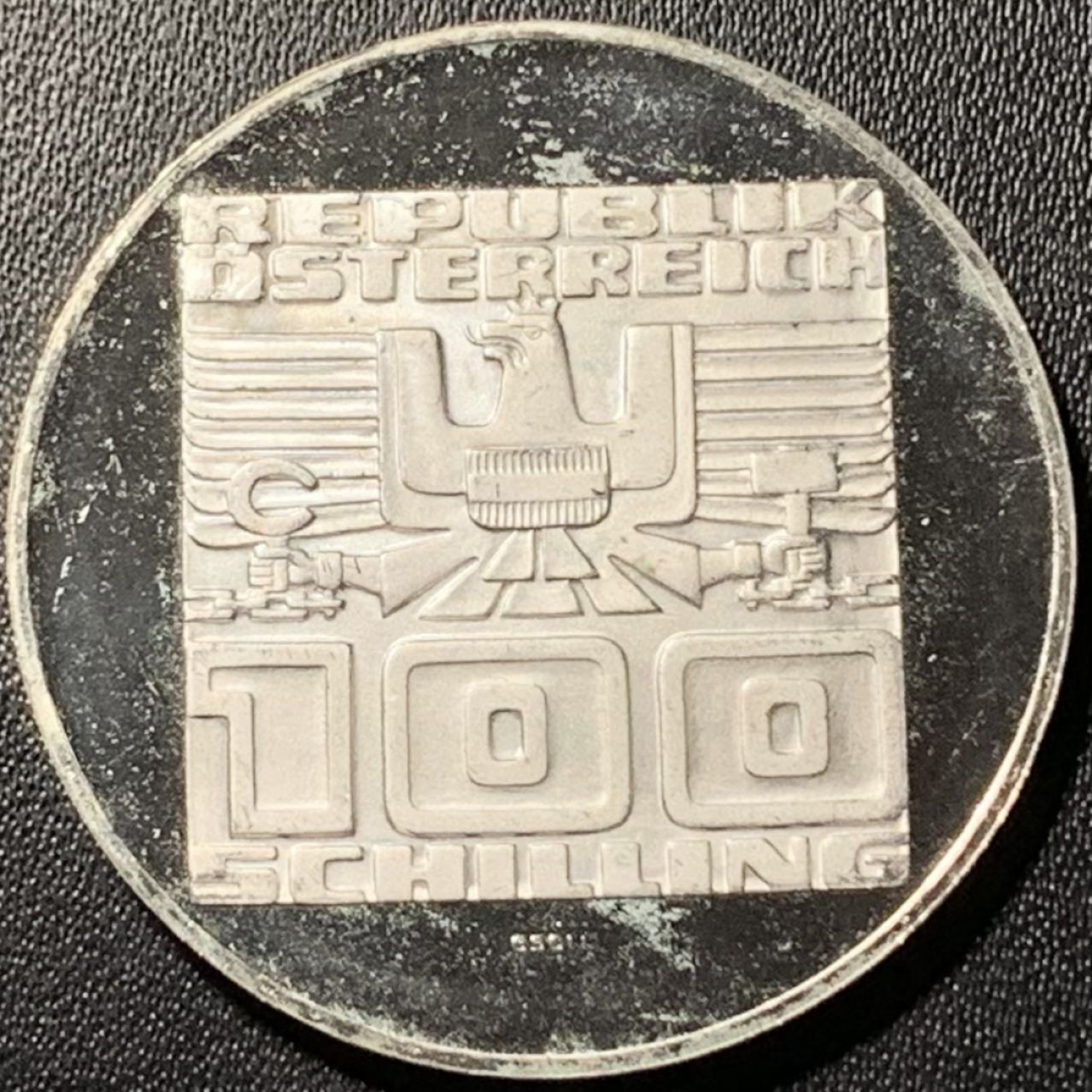 紫瑗钱币——第324期拍卖 奥地利 1975年 先令诞辰50周年 100先令 24克 0.64银 精制