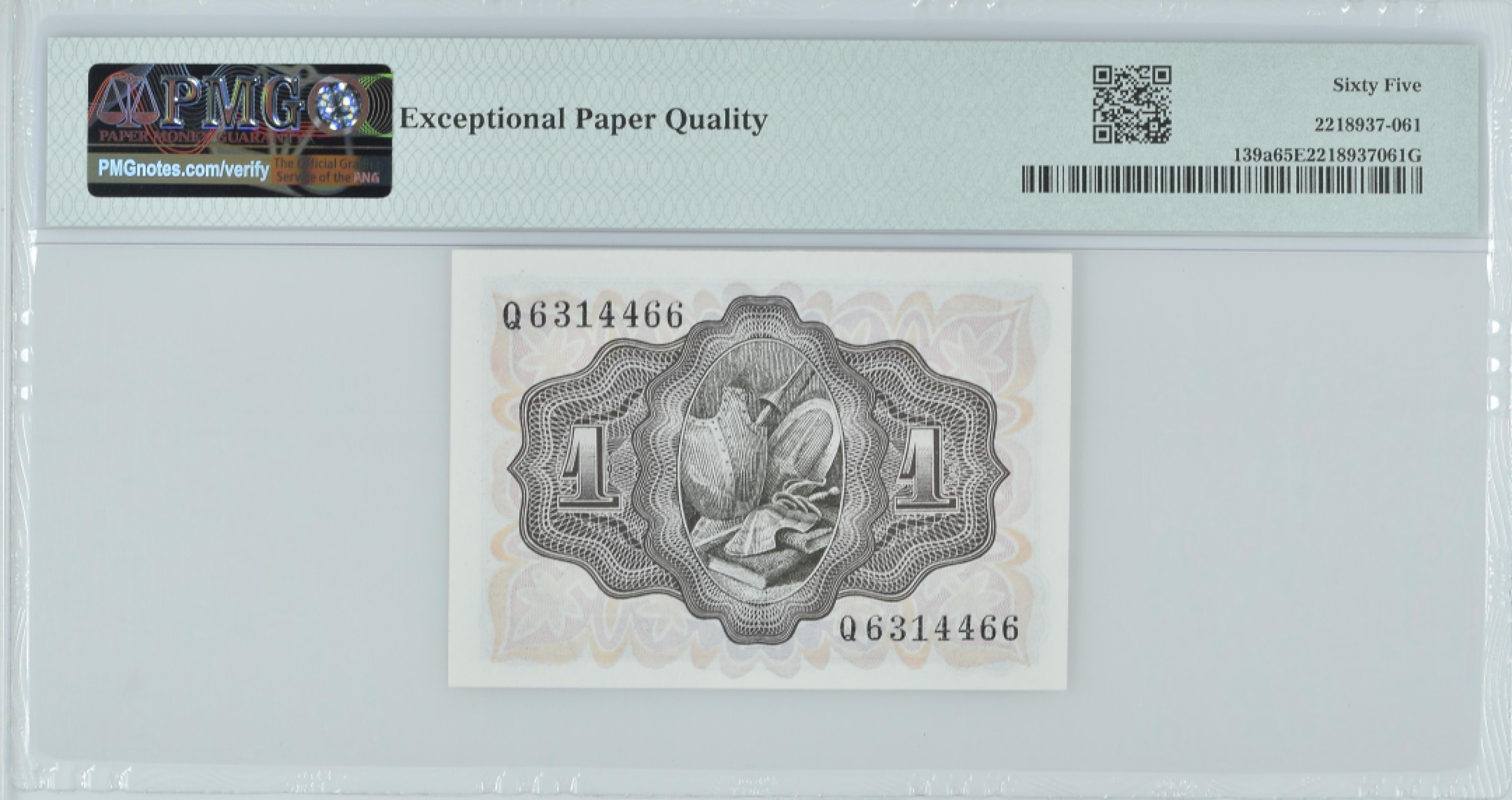 紫瑗钱币——第282期拍卖—纸币团购场（塞尔维亚 西班牙） 满10件包邮 【65 EPQ 叠尾6】西班牙 1951年 唐吉坷德 1比塞塔 PMG (p-139a) Q6314466