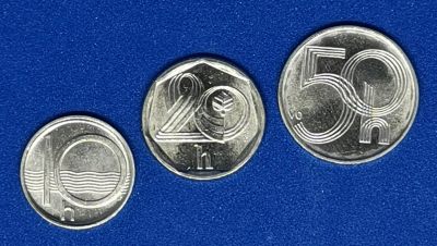 布加迪🐬～世界钱币🌾第 117 期 /  苏联及东欧各国币专场 - 捷克1993年版首发年份 10h20h50h, BU 品相