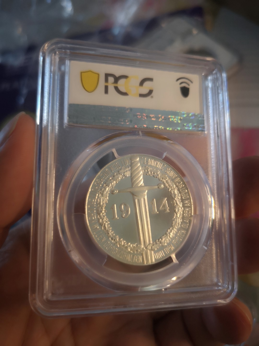 长老汇精品老银币系列 德国1914鲁登道夫纪念银章，PCGS SP63