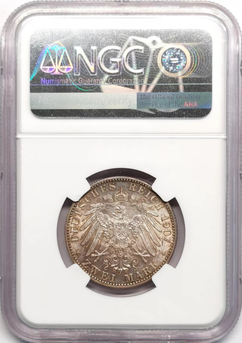 凡希社世界钱币微拍第二百四十二期 1907巴登2马克NGC-MS63