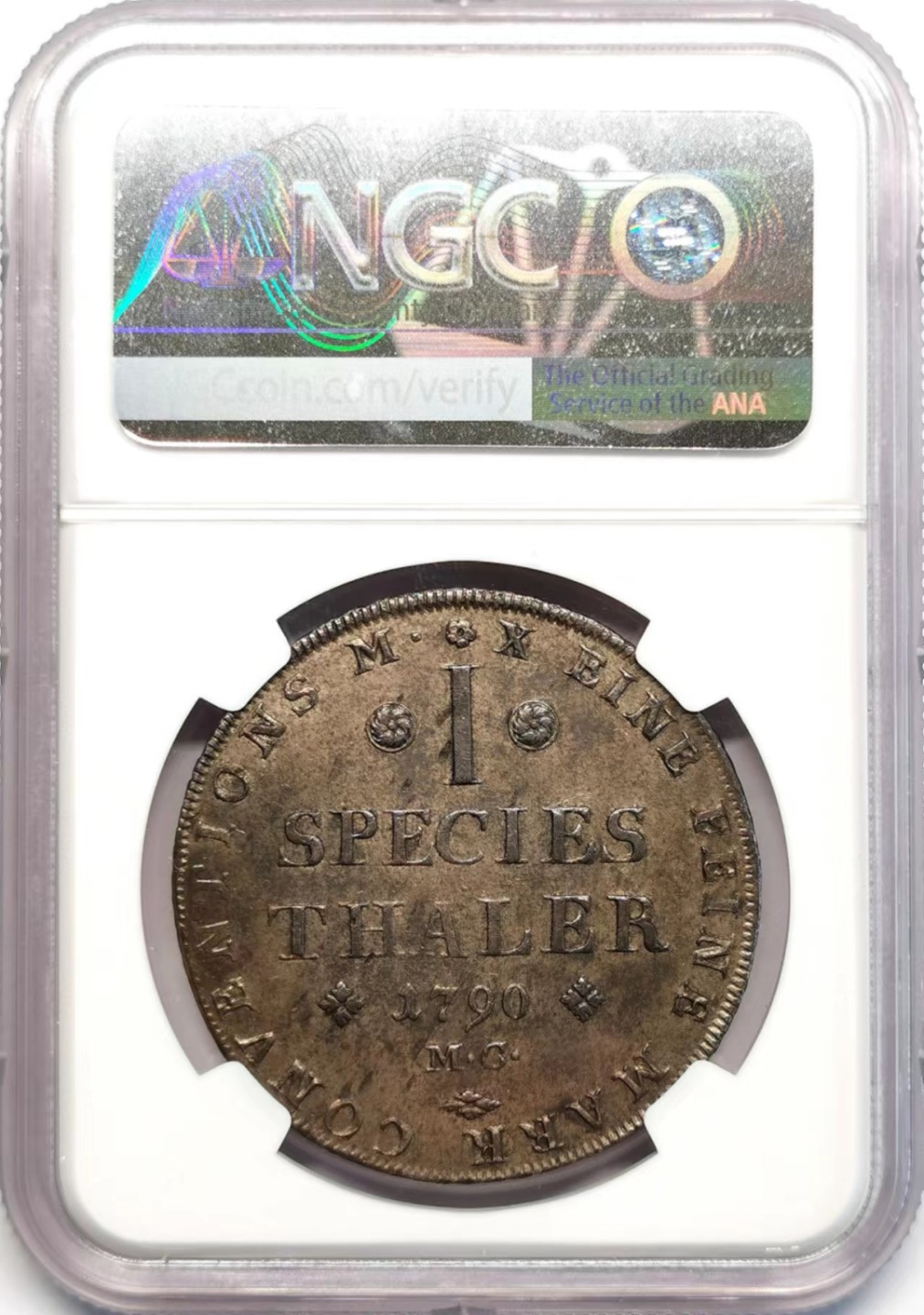 凡希社世界钱币微拍第二百四十二期 1790布伦瑞克沃芬布特泰勒大银NGC-AUD