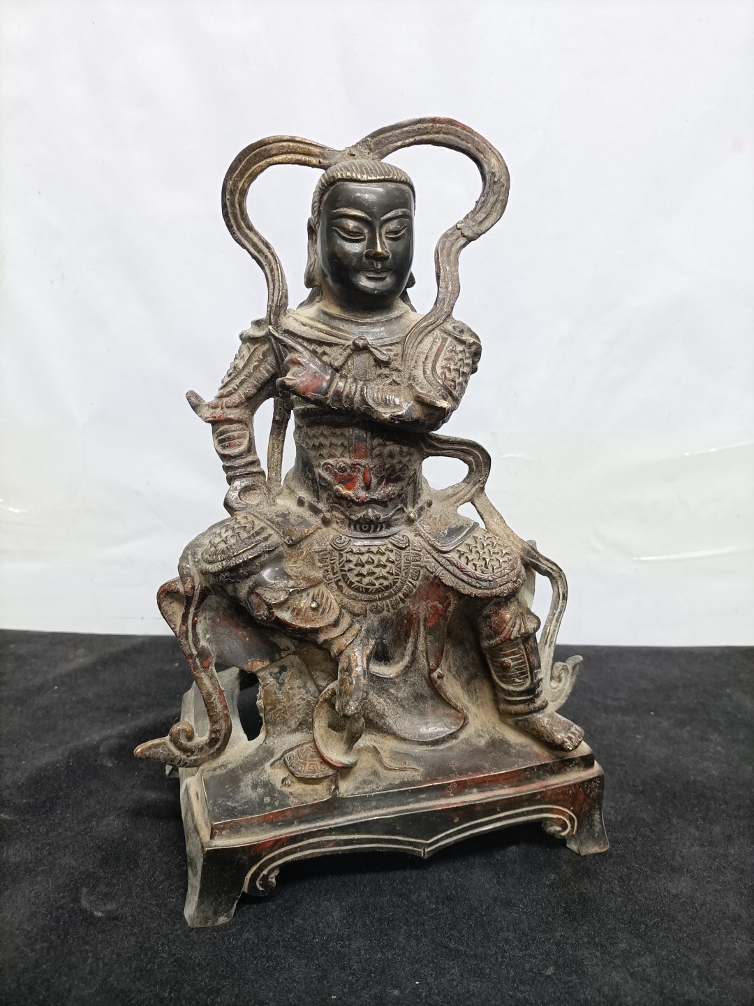 旧藏明清铜雕哪吒佛像摆件