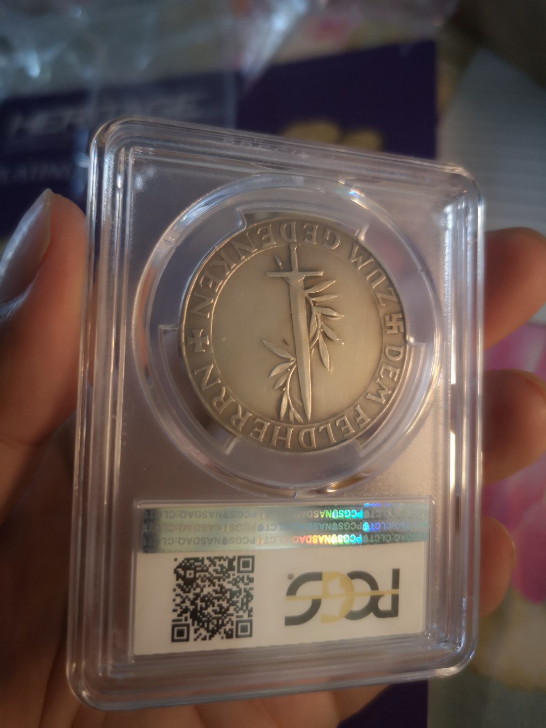 长老汇精品老银币系列 德国1937鲁登道夫磨砂纪念银章，PCGS SP63