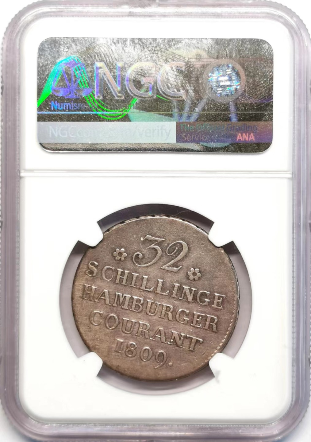 凡希社世界钱币微拍第二百四十二期 1809汉堡32先令NGC-XFD