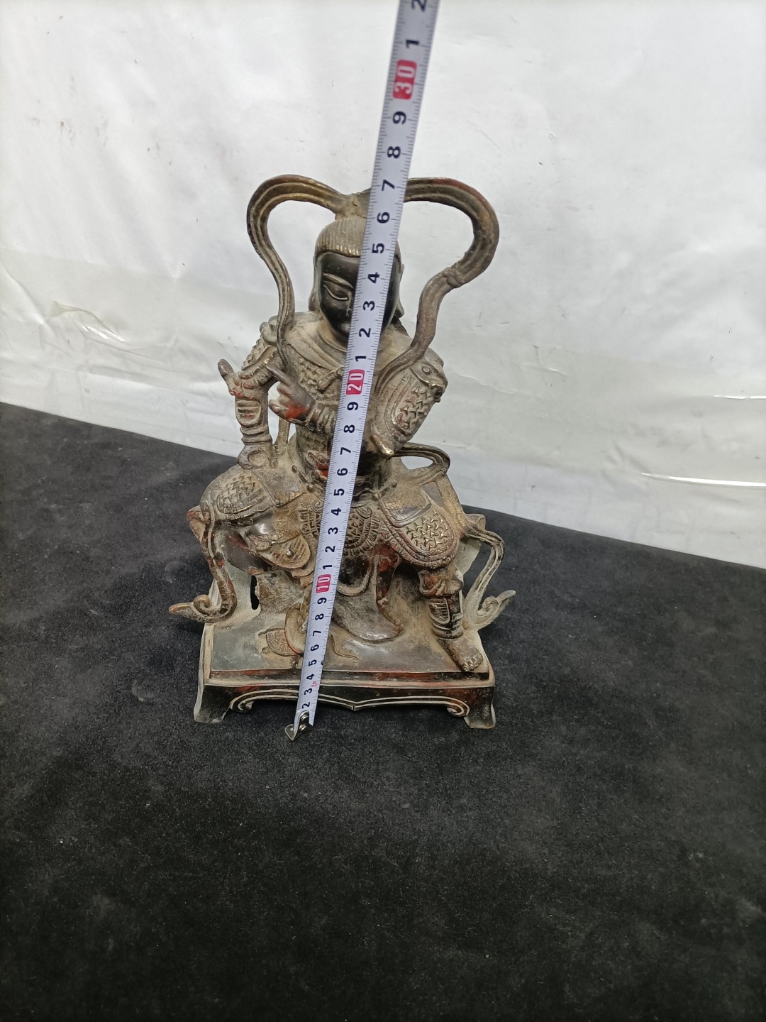 旧藏明清铜雕哪吒佛像摆件