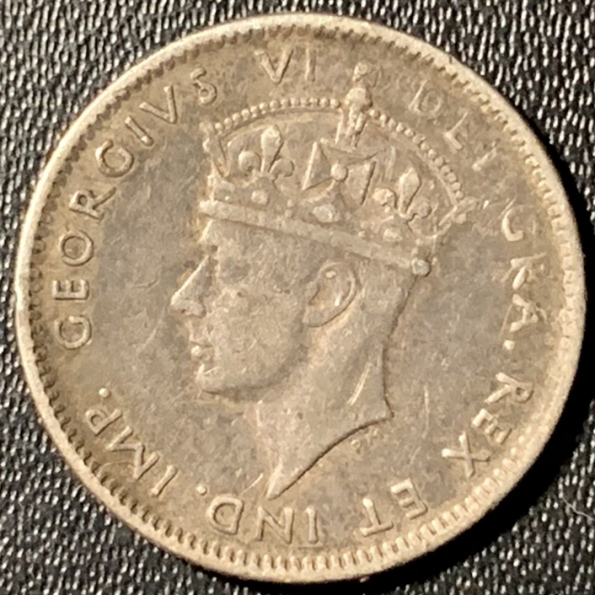 紫瑗钱币——第281期拍卖 英国纽芬兰 1944年 乔治六世 2.36克 0.925银