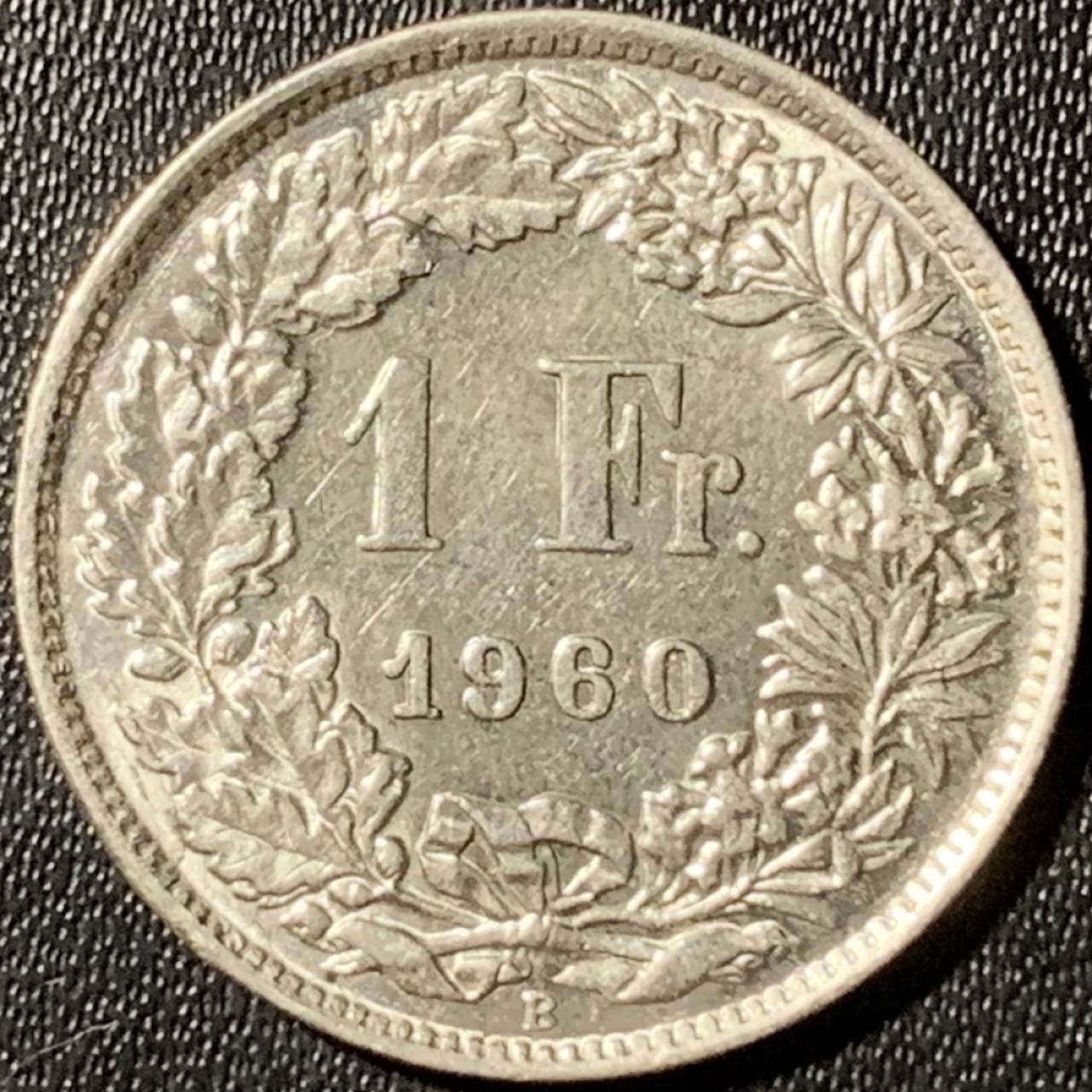 紫瑗钱币——第281期拍卖 瑞士 1960年 赫尔维蒂亚 1法郎 5克 0.835银 UNC