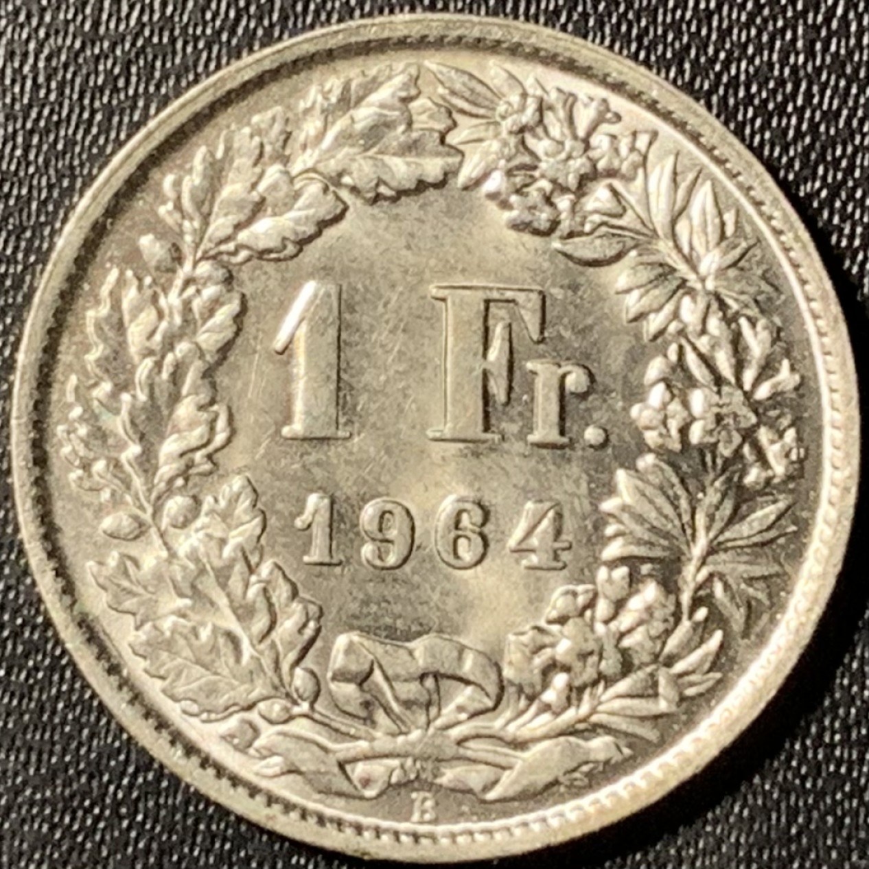 紫瑗钱币——第281期拍卖 瑞士 1964年 赫尔维蒂亚 1法郎 5克 0.835银 UNC